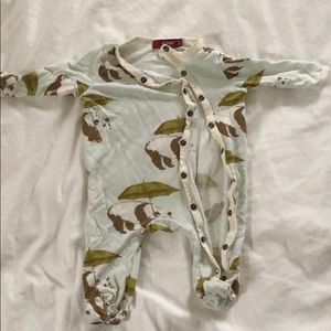 Milkbarn 0-3m footed onesie